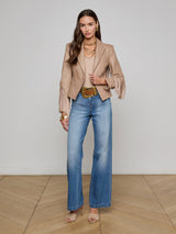Vashti Fringed Leather Blazer