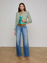 Clydie Cropped Tweed Jacket