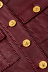 Deidra Cropped Leather Jacket