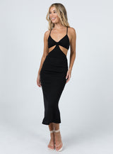 Jocelyn Cut Out Midi Dress Black