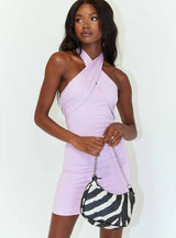 Leoni Scarf Mini Dress Lilac