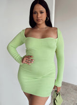 Nolan Mini Dress Green Curve