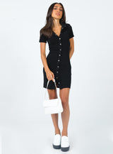 Elody Short Sleeve Mini Dress Black