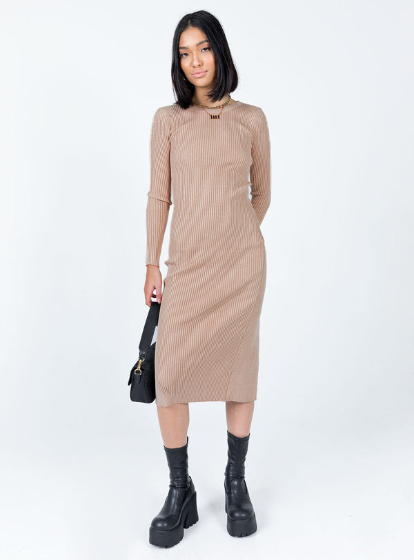 Tiarnie Midi Dress Beige