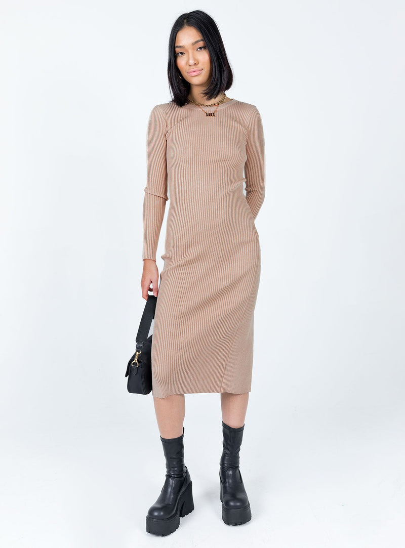Tiarnie Midi Dress Beige