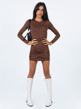 Juliana Mini Dress Brown