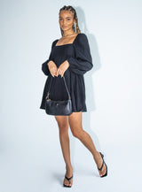 Lorna Long Sleeve Mini Dress Black