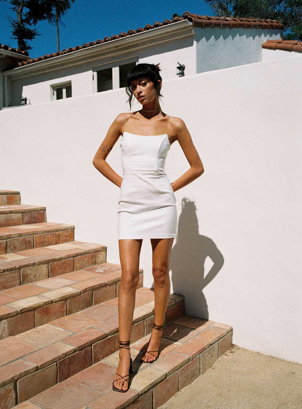 Mary Jo Mini Dress White