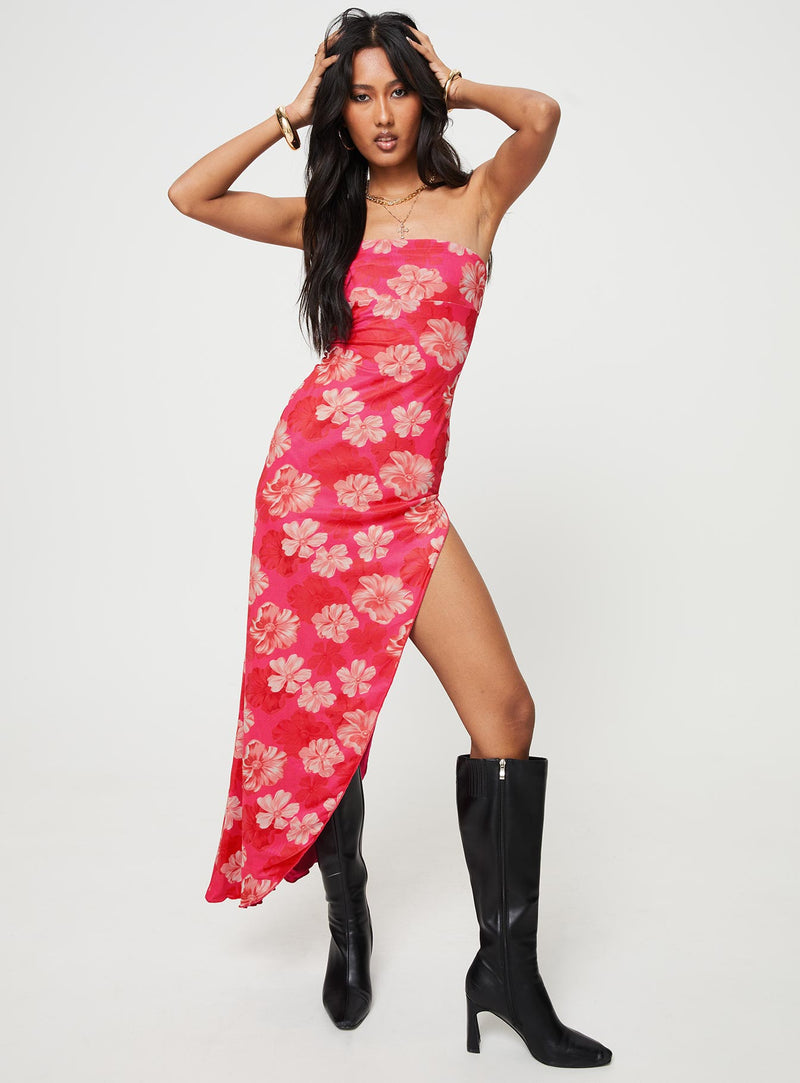 Beachy Baby Floral Maxi Dress Pink