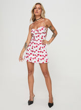 Arslan Mini Dress White Floral