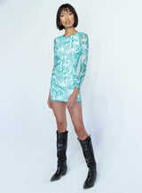 Winston Mini Dress Green Swirl