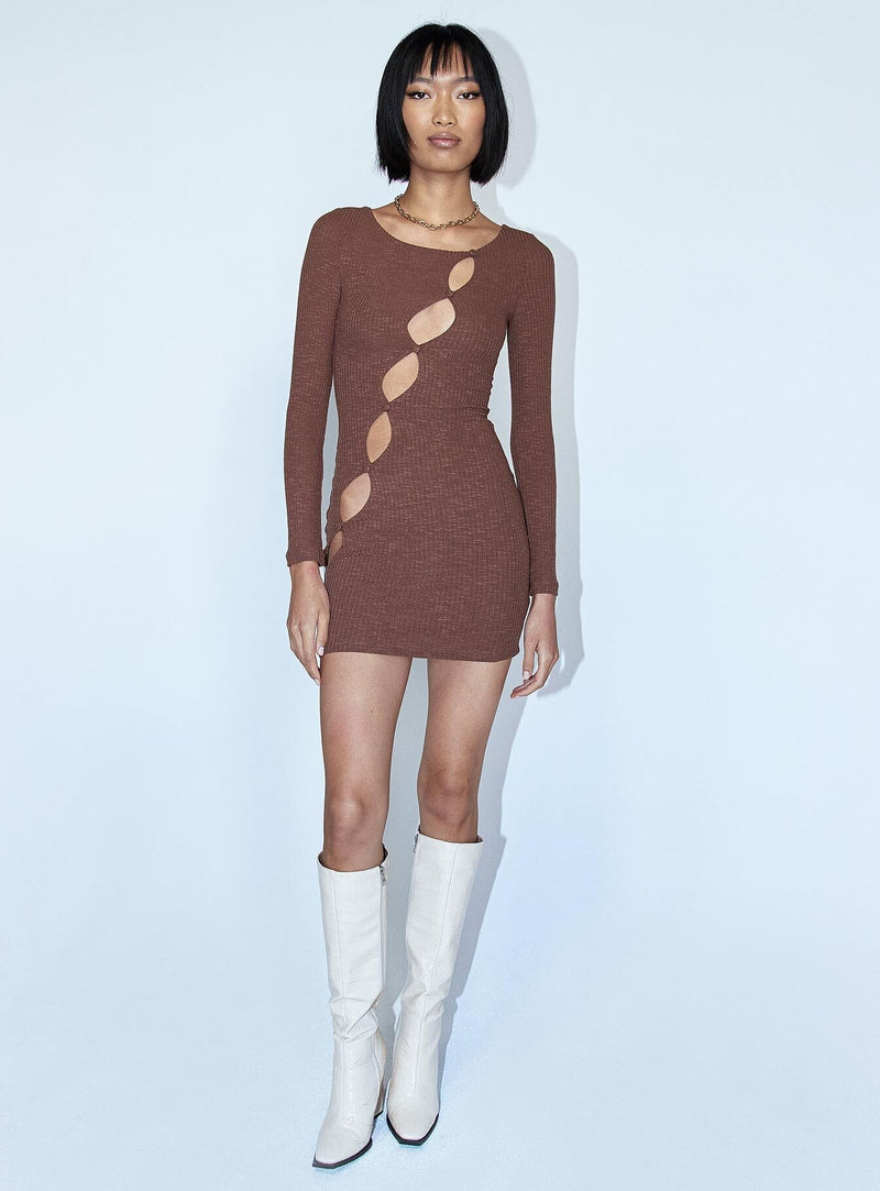 Jonty Mini Dress Chocolate