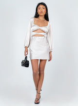 Nakita Long Sleeve Mini Dress Champagne