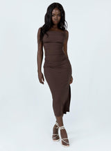 Lainey Midi Dress Brown