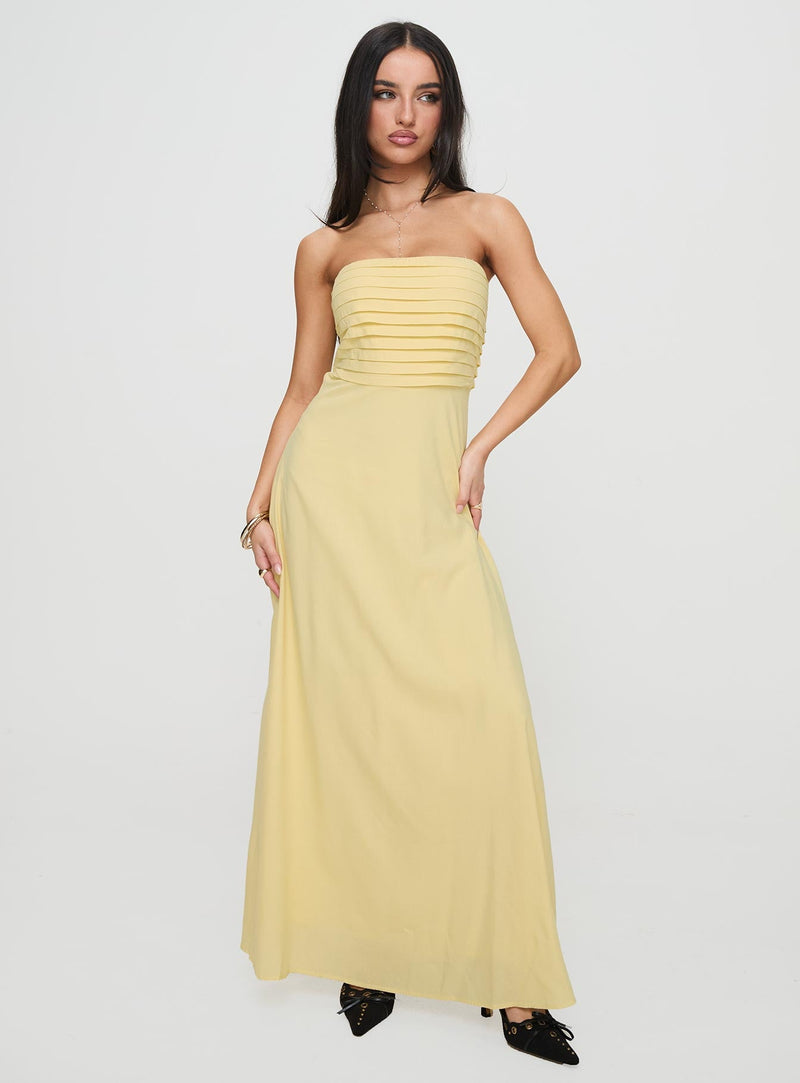 Anamaria Strapless Maxi Dress Lemon