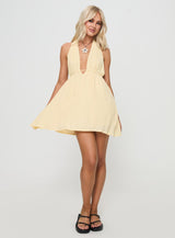 Saddler Mini Dress Lemon
