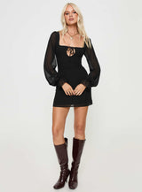 Bayford Long Sleeve Mini Dress Black