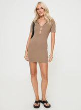 Theola Mini Dress Brown