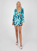 Dominique Mini Dress Blue Multi