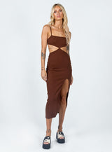 Elliot Midi Dress Brown