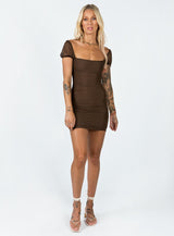 Charvi Mini Dress Brown