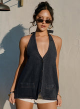Hills Halter Washed Black
