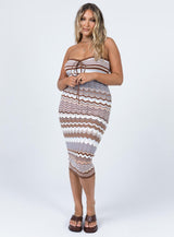 Ariella Midi Dress Brown