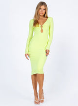 Remi Long Sleeve Midi Dress Green