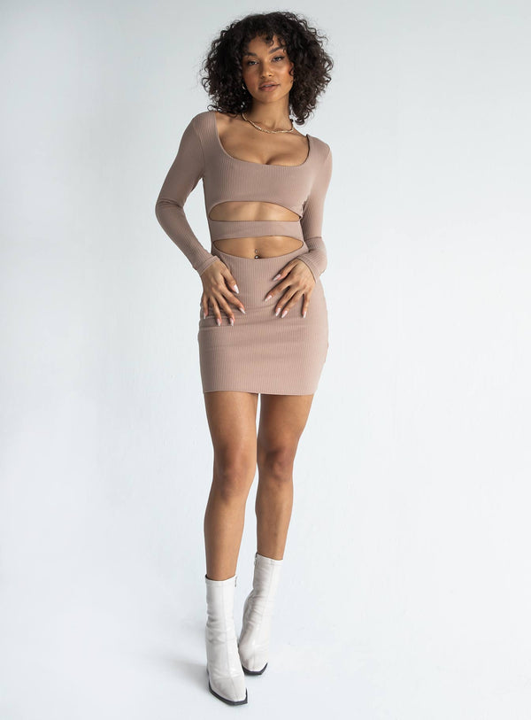 Taurus Mini Dress Beige
