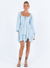Barrett Long Sleeve Mini Dress Blue