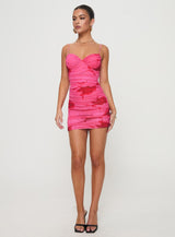 Stevens Mini Dress Pink Floral