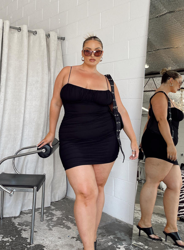 Penney Mini Dress Black Curve