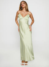 Cyrielle Embroidered Maxi Dress Sage