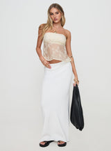 Quinnie Strapless Top Cream