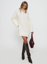 Tarin Knit Mini Dress Cream