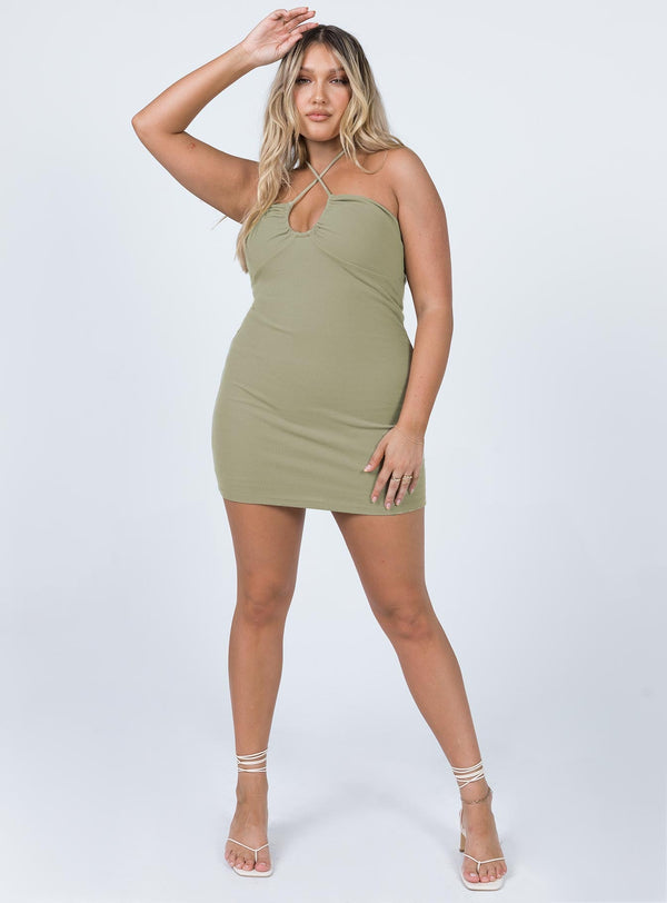 Clarke Mini Dress Khaki