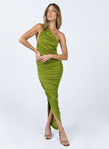 The Goddess Midi Dress Green