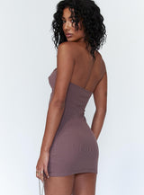 Adina Mini Dress Brown