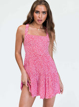 Keesha Mini Dress Red Floral