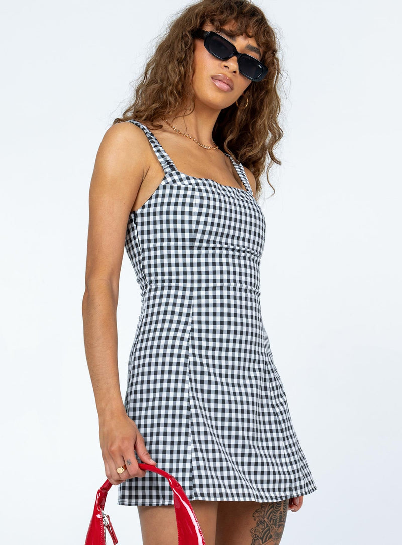 Claude Mini Dress Black / White