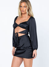 Nakita Long Sleeve Mini Dress Black