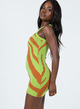 Felicity Mini Dress Green Multi