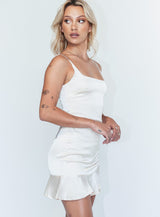 Kiribati Mini Dress Champagne Satin