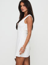 Tortellini Mini Dress White / Black Stripe