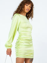 Ryland Long Sleeve Mini Dress Green