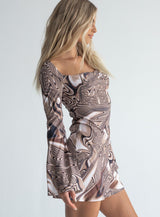 Corban Mini Dress Brown