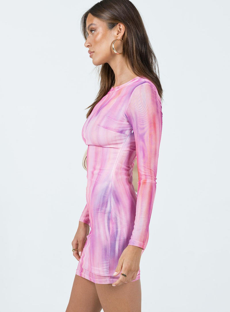 Barclay Long Sleeve Mini Dress Pink