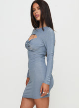 Absynth Long Sleeve Mini Dress Blue
