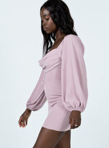 Lillie Long Sleeve Mini Dress Pink