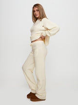 Susi Fluffy Knit Pant Ivory